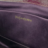 SAINT LAURENT Pochette Belle De Jour Monogramme Texturé Grand Modèle Bordeaux