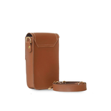 MOBO POUCH BROWN – Classic Faux Leather Mobile Crossbody Pouch