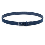 Navy Suede Belt with Dotted Pattern