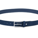 Navy Suede Belt with Dotted Pattern