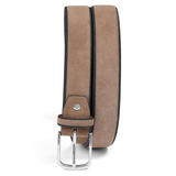 Beige Suede Belt with Plain Design