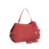 Red Suede Finish Handbag for Women
