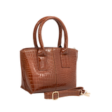Chic Brown Texture Handbag