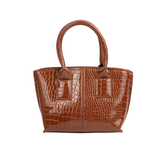 Chic Brown Texture Handbag