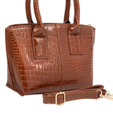 Chic Brown Texture Handbag