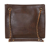CROCODILE TOTE CHOCO bag