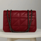 Maroon bob bag clutch