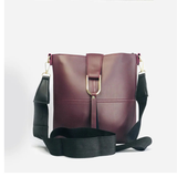 Maroon shoulder bag