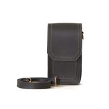 MOBO POUCH BLACK – Sleek Faux Leather Mobile Crossbody Pouch