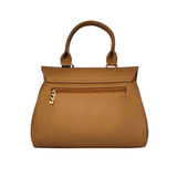 Caramel Leather Top-Handle Bag