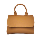 Caramel Leather Top-Handle Bag