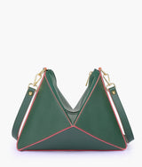 Sac bandoulière souple triangulaire vert armée