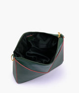 Sac bandoulière souple triangulaire vert armée