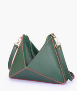 Sac bandoulière souple triangulaire vert armée