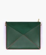 Sac bandoulière souple triangulaire vert armée