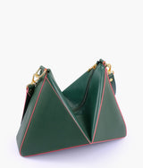 Sac bandoulière souple triangulaire vert armée