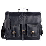 Onyx Heritage Leather Messenger Bag