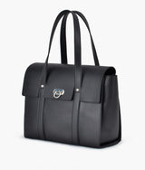 Black carry-all satchel bag  for women