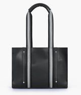 Black long strap tote bag for women