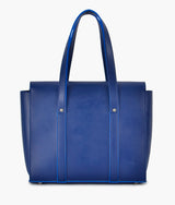 Blue carry-all satchel bag for women