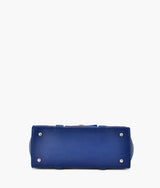 Blue carry-all satchel bag for women