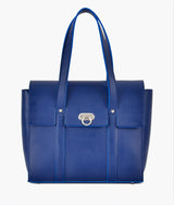 Blue carry-all satchel bag for women