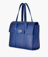 Blue carry-all satchel bag for women