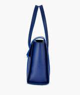Blue carry-all satchel bag for women