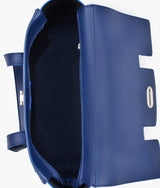 Blue carry-all satchel bag for women