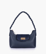 Blue color  purse with braided strap