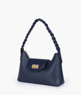 Blue color  purse with braided strap