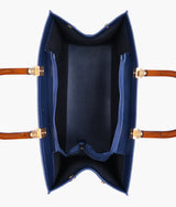 Blue color signature tote bag