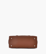 Brown carry-all satchel bag for women