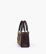 Brown color checkered on-the-go mini bag