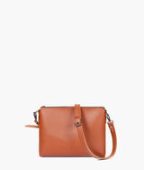 Brown two-piece floral tote for women