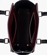 Burgundy color classic top-handle bag