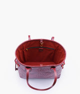 Burgundy crocodile neverfull tote bag for women