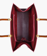 Burgundy signature tote handbag