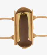 Coffee color  top-handle mini handbag