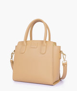 Coffee color  top-handle mini handbag
