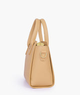 Coffee color  top-handle mini handbag