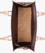 Dark brown color small satchel bag