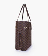 Dark brown checkered neverfull tote bag for Women