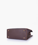 Dark purple color crocodile vintage handbag