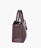 Dark purple color crocodile vintage handbag