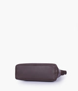 Dark brown color  purse with braided strap