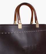Dark brown signature tote bag for women