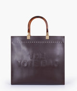 Dark brown signature tote bag for women