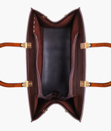 Dark brown signature tote bag for women