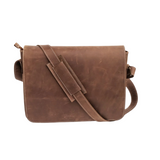 Vintage Brown Leather Messenger Bag